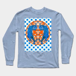 Hong Kong Funky Tigers Blue - Double Happiness Long Sleeve T-Shirt